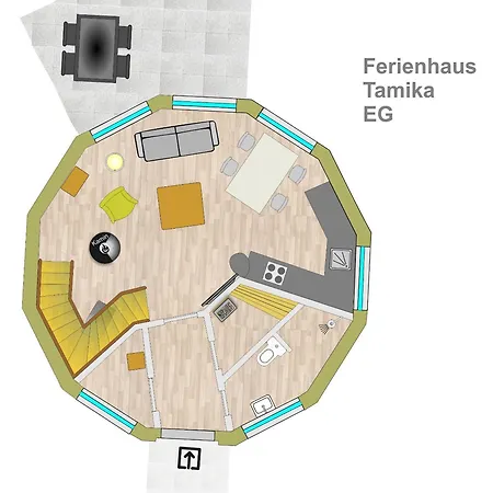 Hébergement de vacances Kugelhaus Tamika - Sauna, Whirlpoolwanne Und Kamin Am Tollensesee